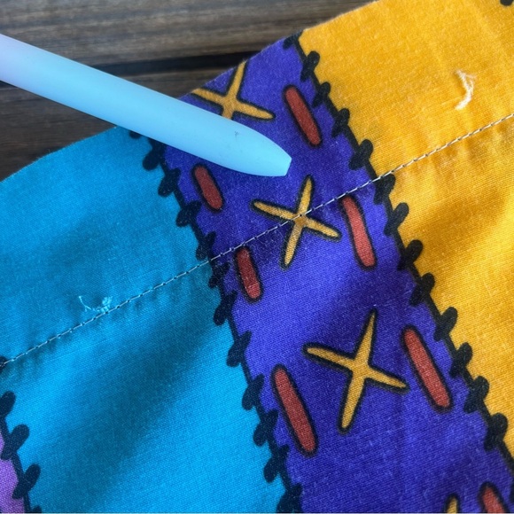 Vintage Disney Pocahontas Colorful Stripe Twin Top Sheet USA Cutter Crafts FLAWS - Picture 7 of 9